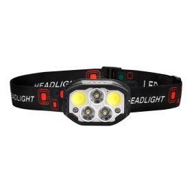 VEVOR 2 Pack Headlamps, Bright LED Rechargeable Headlight, Lightweight Head Flashlight with 12 Lighting Modes & Motion Sensor, Adjustable Headband