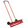 VEVOR Snow Pusher Shovel with Wheels, 37.8 in Wheeled Snowplow Shovel with Bi-Directional Angled Blade & 90° Adjustable Handle