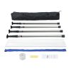 VEVOR Dust Barrier Poles, 12 Ft Barrier Poles, Dust Barrier System with 4 Telescoping Poles, Carry Bag and 32.8x13.12 Ft Plastic Film