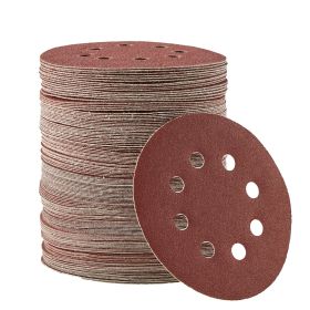 VEVOR 150 PCS 5 Inch Sanding Discs Set, 8-Hole Round Hook and Loop Sandpaper for Orbital Sander, 10 Grits include 60, 80, 100, 120, 150,180, 240, 320