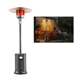 VEVOR Patio Heater for Outdoor Use, 50000BTU Propane Heater Tall Hammered With Round Table Design, Metal Burner and Wheels