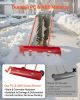 VEVOR Snow Pusher Shovel with Wheels, 37.8 in Wheeled Snowplow Shovel with Bi-Directional Angled Blade & 90° Adjustable Handle