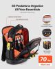 VEVOR Tool Backpack with Tools, 65 Pockets, Heavy-duty Tools Storage Organizer Bags with Laptop Compartment & Molded Base