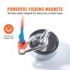 Magnet Fishing Kit, 1200lbs 2.95inch Diameter Double Sided Fishing Magnets, Strong Neodymium Magnet with Heavy Duty 65FT Rope, Grappling Hook