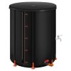 Collapsible Rain Barrel, 53 Gallon Portable Rain Water Collection Barrel, 1000D PVC Rainwater Collection System