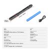 5.9 Inch Rechargeable Penlight, 300 lumens 3 Lighting Modes Pocket Pen Light, Adjustable Focus, IP44 Waterproof, Aluminum Alloy for Camping, Reading