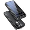 Portable Charger 30000mAh,Solar Power Bank USB-A&USB-C,Compact Power Bank Fast Charging for Mobile Phone,Compatible with Multi-devices, Christmas Gift
