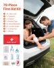 VEVOR Car Emergency Kit, 2-in-1 First Aid Kit with Jumper Cables, Essential Roadside Emergency Car Kits for Vehicle, Travel and Home