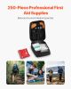 VEVOR Survival First Aid Kit, 250 Pieces, 600D Nylon Trauma First Aid Bag, Survival Gear and Equipment, Emergency Kits, for Men Women Camping, Boat