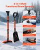 VEVOR Snow Shovel and Snow Brush, 42 in Extendable Snows Broom & Ice Scraper with 180° Pivoting Brush Head, Non-Slip Grip