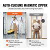 Dust Barrier Poles, 12 Ft Barrier Poles, Dust Barrier System with 4 Telescoping Poles, Carry Bag and 32.8x13.12 Ft Plastic Film