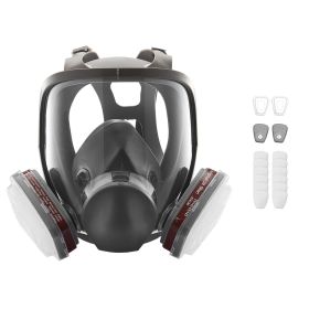 Respirator Mask, Reusable Respirator Full Face Gas Cover with Filters, Organic Vapor Mask and Dust-proof Face Cover, for Painting, Polishing, Welding