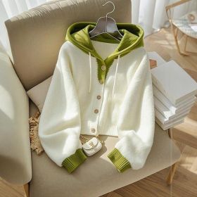 Early Autumn Korean Style Top For Women (Option: Hooded Cardigan-S)