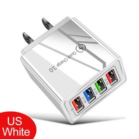US Plug USB Charger Quick Charge 3.0 For Phone Adapter for iPhone 12 Pro Max Tablet Portable Wall Mobile Charger Fast Charger (Plug Type: US  White)