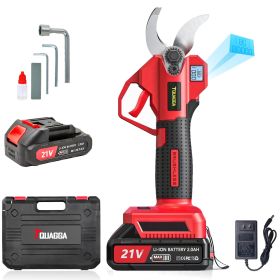 Upgraded Electric Pruning Shears,1.2" Cutting Diameter Cordless Power Pruner with LCD Display (Model: A battery)