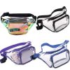 Woman Waist Packs Clear Fanny Pack Waterproof Cute Waist Bag Stadium Approved Clear Purse Transparent Adjustable Crossbody Bags
