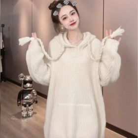 Gentle Soft Nuo Sweater Korean Style Loose And Lazy Style Sweater (Option: Beige-S)