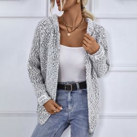 European And American Sweater Cardigan Coat (Option: Gray-S)